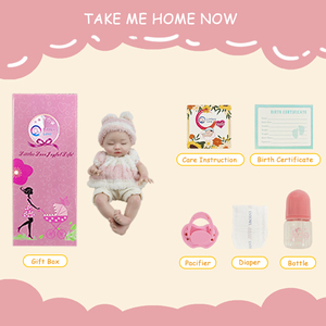 Poupée <span class=keywords><strong>Reborn</strong></span> en Silicone Solide de 13 Pouces, Corps Entier, Bébé Nouveau-né, Fonction Boire et Faire Pipi, Jouet Éducatif Réaliste pour Tout-petits - Product Image 6