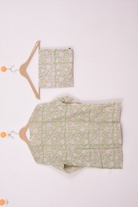 Conjunto de Pijama para Mujer con Estampado Artesanal, Cuello Camisero, Manga Tres Cuartos, Cierre de Botones, Ropa de Dormir, Ropa de Estar por Casa para Verano - Product Image 3