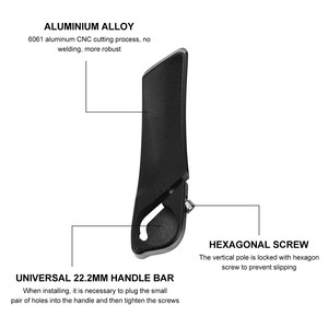 Manillar Auxiliar de Aluminio para Bicicleta de Montaña, Manillar Auxiliar Ligero, Ergonómico y Antideslizante - Product Image 5