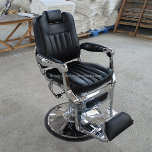 Silla de peluquero King retro, muebles de salón de cuero vintage modernos con base cromada duradera a la venta en <span class=keywords><strong>Miami</strong></span> de EE. UU. - Product Image 6