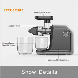 Machine à mastication électrique Portable, extracteur de jus, à pression froide, pour usage domestique, Design Horizontal, basse vitesse - Product Image 3
