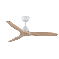 Ventilateur de plafond 29W DC avec télécommande, 3 pales en pin massif, moteur silencieux sans balais, contrôle intelligent WiFi, réversible, utilisation intérieure/extérieure