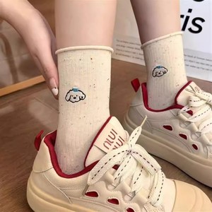 Women's Mid Calf Slouch <b>Socks</b> Cartoon Cute Breathable Sweat Absorbing Autumn <b>Winter</b> Japanese Style Regular Casual <b>Socks</b> - Product Image 2