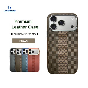 Unigrace chất lượng hàng đầu PU da nhà sản xuất trường hợp điện thoại với cứng PC điện thoại di động Bìa trường hợp cao cấp cho iPhone 17 15 16 Pro Max - Product Image 4