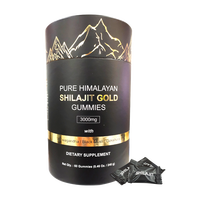 Gummies véganes de résine de Shilajit pur de l'Himalaya 3000mg, haute puissance, oligo-éléments, certifiés ISO, qualité alimentaire naturelle, soutien énergétique