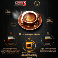 Machine à café expresso de qualité commerciale entièrement automatique programmable à écran tactile haut de gamme, pression de 19 bars, double chaudière