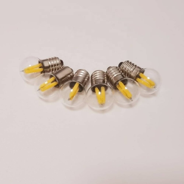 E10 BA9S LED Filament Bulb 12V 24V G15 E10 BA9S Globe Shaped Miniature Bulb Science Experiment Light Bulbs