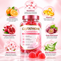 Gummies de glutathion à marque privée avec collagène pour la santé antioxydante de la peau