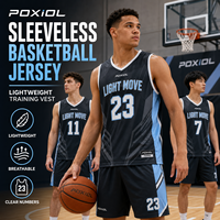 Camiseta de Baloncesto sin Mangas, Chaleco de Entrenamiento Ligero Personalizado con Logotipo del Equipo y Número de Jugador para Clubes, Campamentos y Academias