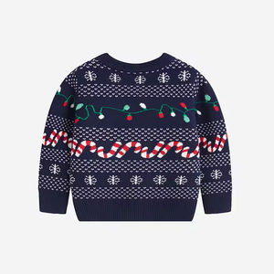 Pulls tricotés à manches longues en polyester/coton pour garçons et filles, motif animaux de dessin animé, nouvelle collection automne-hiver 2026, style européen et américain - Product Image 2