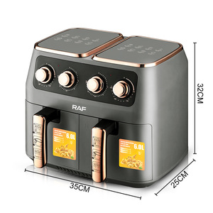 Friteuse à air sans huile à double panier, grande capacité, entièrement automatique, intelligente, électrique, pour la maison - Product Image 5