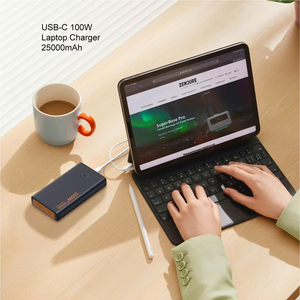 Banco de Energía para Portátil PD de 100W, 25000mAh de Alta Capacidad, Cargador Portátil con Doble USB-A, <span class=keywords><strong>Carga</strong></span> Rápida de 22.5W, Batería Externa - Product Image 3