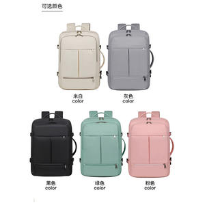 Sac à dos d'ordinateur Oxford léger et grande capacité personnalisé pour femmes et hommes, sac à dos de voyage d'affaires à courte distance avec port USB - Product Image 2