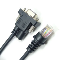 Câble 3M enroulé RJ45 vers DB9 RS232 avec blindage tressé pour scanners de codes-barres Honeywell MS7120 MS9540 MS5145 MS9520
