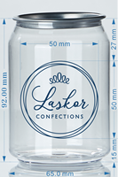Bouteilles PET transparentes A8 en gros avec bouchon et brosse, disponibles en 250ml/330ml/500ml pour jus/soda, impression de logo personnalisé, couvercle en aluminium