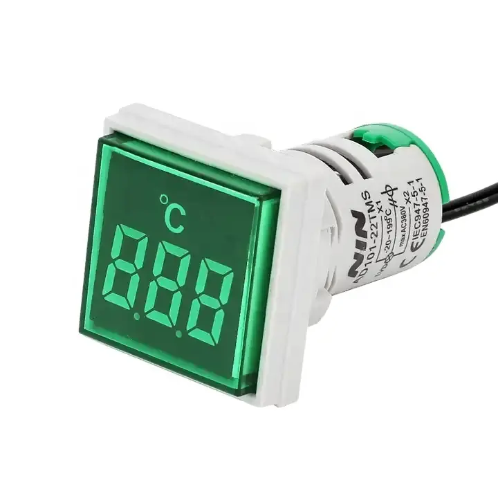 Nin Groene Led Digitale Display Indicator Temperatuur Meter Hoge Temperatuur Flow Meter