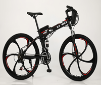 Vélo de montagne pliable à batterie au lithium de 26 pouces, jante en alliage de magnésium, frein à disque mécanique, moteur 350W, batterie 36V, levier de vitesses