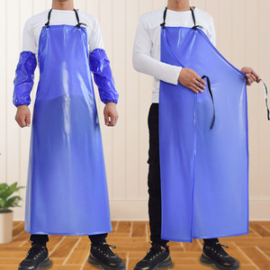Tablier en PVC bleu épaissi, imperméable, résistant à l'huile et aux produits chimiques, pour le travail, la transformation alimentaire et les produits aquatiques - Product Image 1