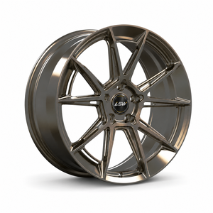 LSW LS8046 1 Piece Custom Forged Alloy <b>Wheel</b> Brushed Bronze Multi‑Spoke Custom Car Rim - Product Image 1