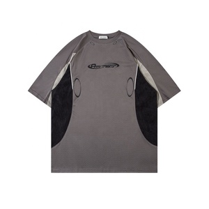 特色复古运动足球服休闲图案定制足球服定制标志网眼t恤 - Product Image 3