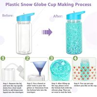 Bouteille d'eau moderne en plastique transparent DIY pour enfants, sans BPA, écologique, pour le camping