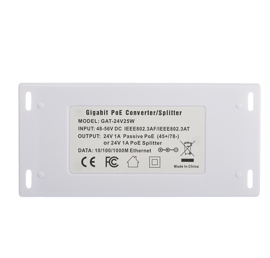 Преобразователь PoE 24 В, 25 Вт, 48 В в 24 В, гигабитный активный преобразователь PoE постоянного тока для устройств 24 в PoE, таких как маршрутизатор MikroTik 24 В