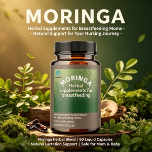 OEM More Milk Moringa Capsule Liquide 60 pezzi Integratore Erboristico <span class=keywords><strong>per</strong></span> Mamme che Allattano Supporta la Produzione di Latte Senza OGM Senza Fieno Greco - Product Image 1