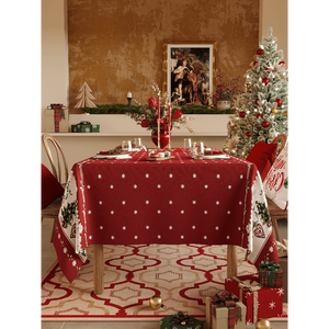 नए क्रिसमस उज्ज्वल लाल टेबलसूट उत्सव वाटरप्रूफ नए साल होम रेस्तरां पार्टी टेबलसूट - Product Image 5