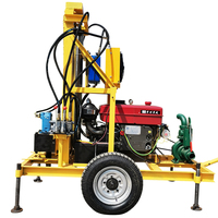 Machine de forage de puits d'eau 22 HP, multifonction, montée sur tracteur, Sunmoy, portable, HF300D