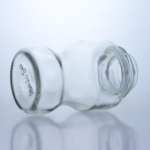 Récipient polyvalent en pot en verre transparent incurvé <span class=keywords><strong>de</strong></span> qualité supérieure pour le stockage des aliments Marchandises sèches Idéal pour la <span class=keywords><strong>marque</strong></span> personnalisée en gros - Product Image 3