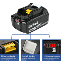 Batterie rechargeable Li-ion 18V LXT 6,0 Ah BL1860B pour outils électriques, cellules de batterie de haute qualité, batterie de secours
