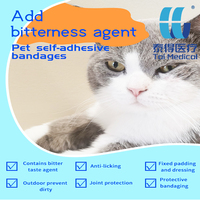 Bandage Cohésif Auto-Adhésif Élastique Non Tissé pour Fixation, Adhérence Flexible, Agent Amertumeur, Usage Sportif et Vétérinaire