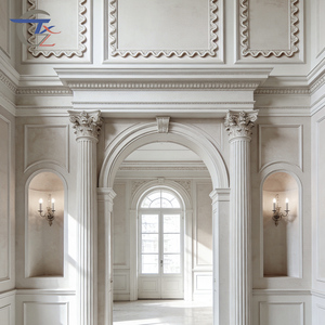 Moulage de corniche en GRC élégant, design sculpté orné, matériau durable résistant aux intempéries, moulage de corniche pour villa extérieure - Product Image 5