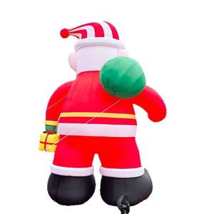 Décoration de Noël gonflable personnalisée Père Noël avec éclairage LED extérieur, 2,1 m de haut, en plastique moulé, style traditionnel - Product Image 3