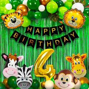 Kit d'arche de guirlande de ballons sur le thème de la <span class=keywords><strong>jungle</strong></span>, animaux, fête d'<span class=keywords><strong>anniversaire</strong></span>, décorations pour garçons, Wild One - Product Image 3