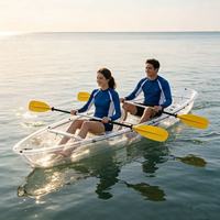 Kayak transparent en polycarbonate pour 2 personnes, canoë léger et transparent pour les loisirs nautiques en plein air