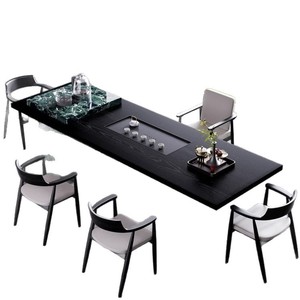 Ensemble table et chaises en bois massif - Style moderne minimaliste - Origine Chine - Élégance haut de gamme <span class=keywords><strong>pour</strong></span> bureau et salon - Product Image 5