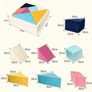 Ensemble de mousse souple OEM <span class=keywords><strong>avec</strong></span> <span class=keywords><strong>piscine</strong></span> à balles Tangram personnalisée pour les fabricants d'équipements de terrain de jeux intérieurs - Product Image 3