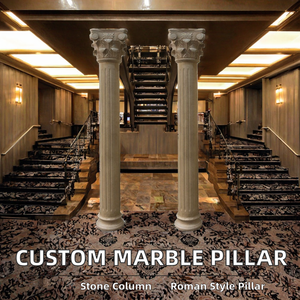 Columna de Piedra Natural Beige de Alta Gama, Personalizada, Sólida, Moderna, Estilo Romano, para Uso en Hoteles - Product Image 2