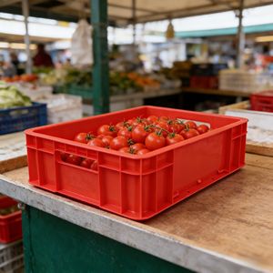 Cassa in Plastica Impilabile Industriale con Protezione <span class=keywords><strong>da</strong></span> Scariche Elettrostatiche Conforme agli Standard UE QS - Product Image 1