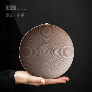 Support de théière en céramique rétro, tapis d'isolation thermique rond en céramique pour service à thé Kung Fu, usage domestique - Product Image 4