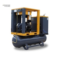 Compresseur d'air rotatif à vis électrique industriel 300L/500L avec sécheur d'air intégré 3-en-1, moteur inclus, refroidissement par air, silencieux
