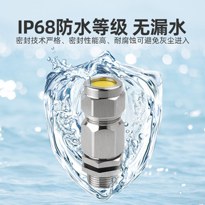 Indeter Stainless Steel <b>Cable</b> Connector 16mm Threaded Quick Coupling <b>Waterproof</b> Marine Grade - Product Image 3