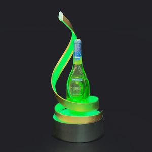 Support à vin en spirale éclairé par LED, rechargeable, multicolore, base à champagne, présentoir à liqueurs, accessoire créatif pour bar KTV - Product Image 3