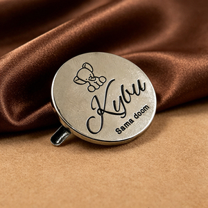 Rectangle Metal Clothing Label Stitch Plating Garment Use <b>Gold</b> Silver Tone - Product Image 2