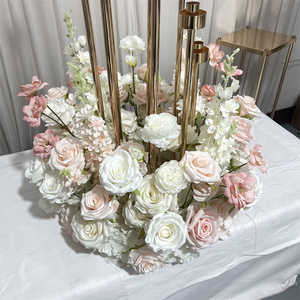 GreenLife - Anillos de Flores Artificiales Rosas y Blancas en Oferta, Centro de Mesa para Decoración de Velas en Mesa de Boda - Product Image 2