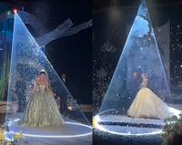 Nouvelle Lumière Laser pour la Cérémonie de la Première Danse des Mariés avec Effet Neige – Décorations Modernes à Lumière Laser pour Fête de Mariage