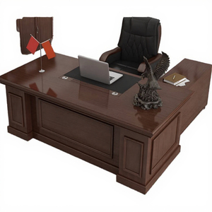 Scrivania Direzionale Moderna Modulare in Legno con Mobile per Studi di Contabilità e Uso Domestico - Product Image 1