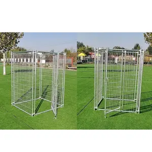 Vente en gros de cages extérieures robustes pour animaux de compagnie/enclos extérieur modulaire pour animaux/chenil commercial pour chiens et grandes pistes à vendre