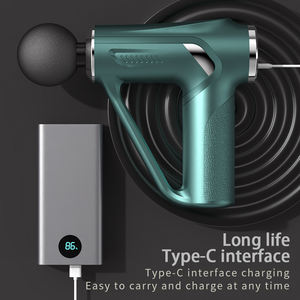 Pistola de masaje muscular con pantalla LCD recargable por USB ajustable de 32 velocidades, relajación profunda para triángulo corporal, recargable por USB - Product Image 4